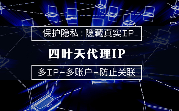 【枣阳代理IP】代理服务器的类型有哪些？四叶天代理IP怎么样